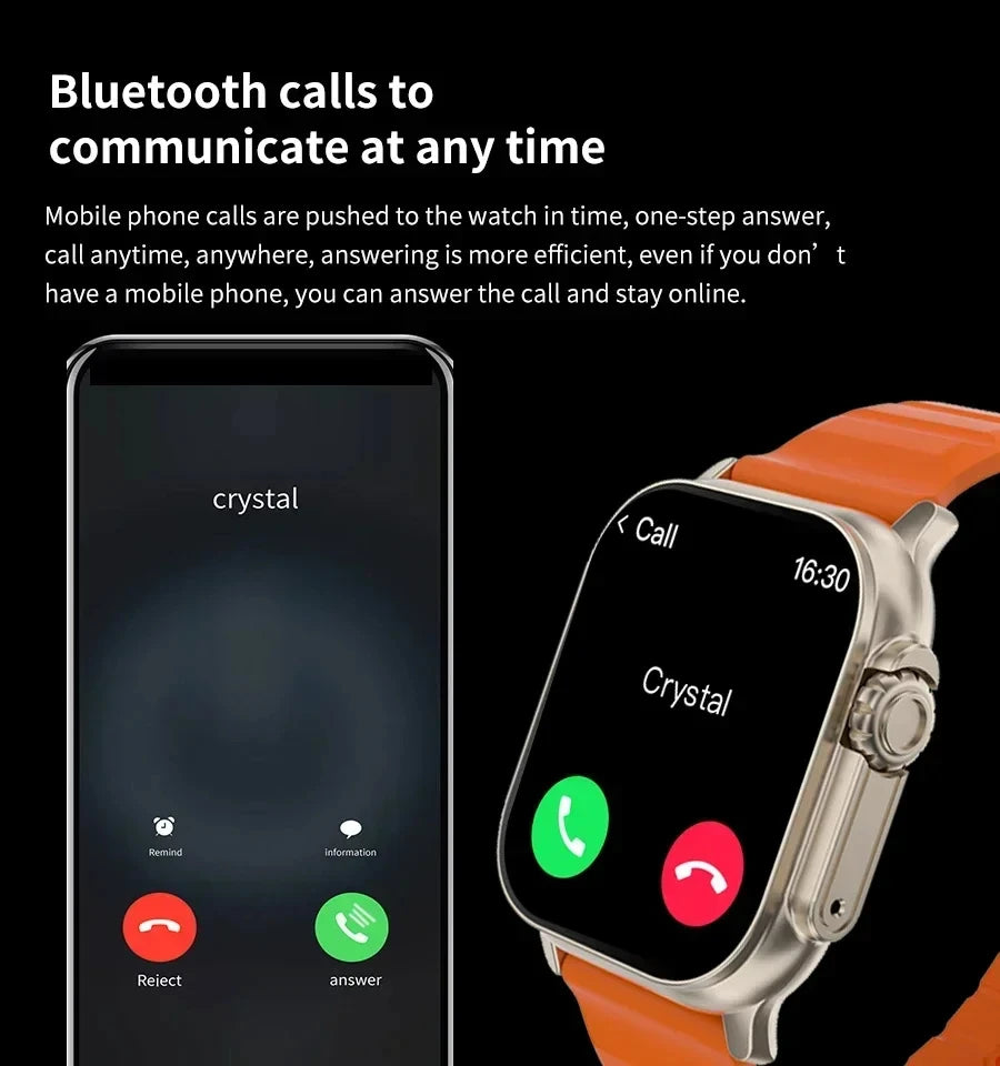 2026 Men's Smart Watch with 2.01-Inch HD Display, Bluetooth Calling, Health and Fitness Tracking, Multi-Sport Modes, Compatible with Android and iOS