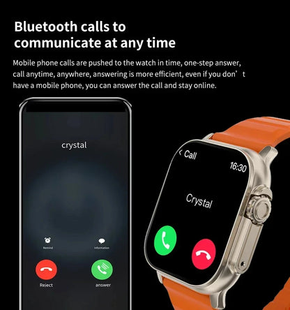 2026 Men's Smart Watch with 2.01-Inch HD Display, Bluetooth Calling, Health and Fitness Tracking, Multi-Sport Modes, Compatible with Android and iOS