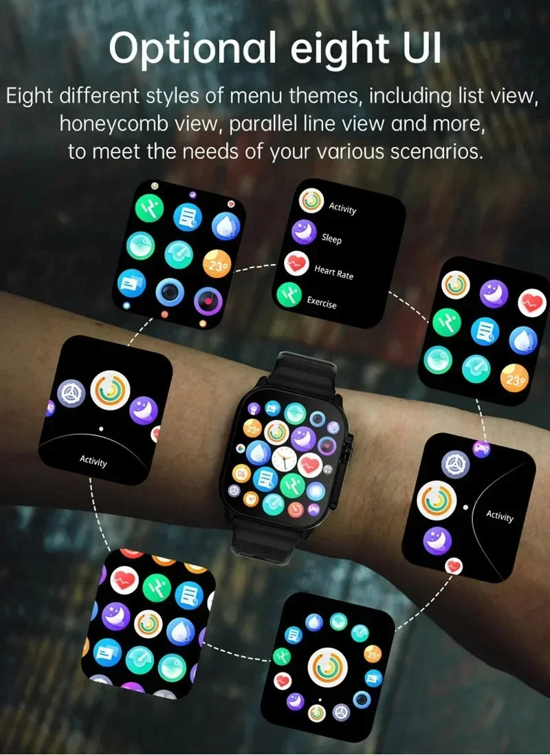 2026 Men's Smart Watch with 2.01-Inch HD Display, Bluetooth Calling, Health and Fitness Tracking, Multi-Sport Modes, Compatible with Android and iOS