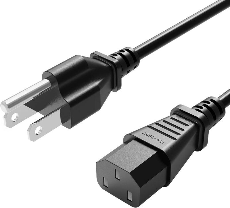 10FT 18 AWG Power Cable NEMA 5-15P to IEC320C13 for Computer Compatibility