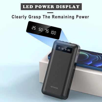 20,000mAh Portable Power Bank Charger with Cables for iPhone and Android Devices